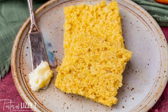 cornbread on a plate