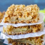 a stack of 3 apple oatmeal bars