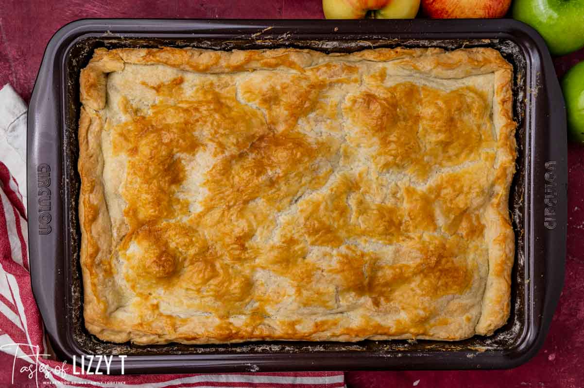 Apple Pie Bars in a 9x13 Baking Pan Tastes of Lizzy T
