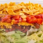 layered taco salad in a bowl