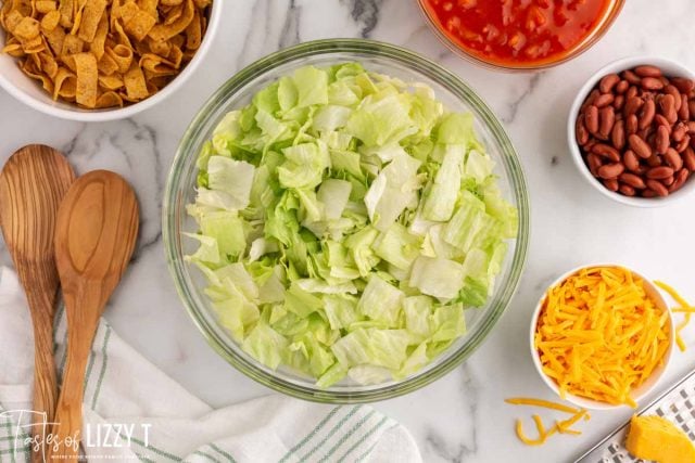 ingredients for salad on a table