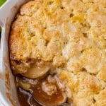 apple cobbler in a baking pan