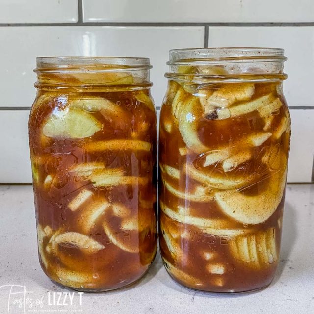 two jars of apple pie filling