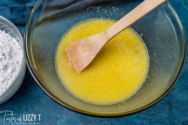 wet ingredients for bread in a bowl