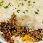 shepherd's pie casserole with a scoop out