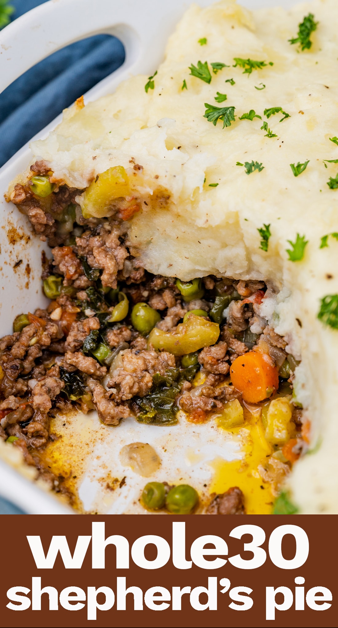 Eat a comforting but healthy dinner with this Paleo Shepherd's Pie. Fill with your favorite veggies and top with white or sweet potatoes. via @tastesoflizzyt