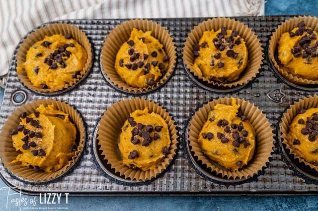 unbaked pumpkin muffins