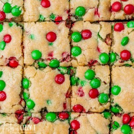 closeup of cut sugar cookie bars