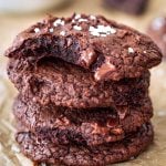 stack of 4 chocolate cookies