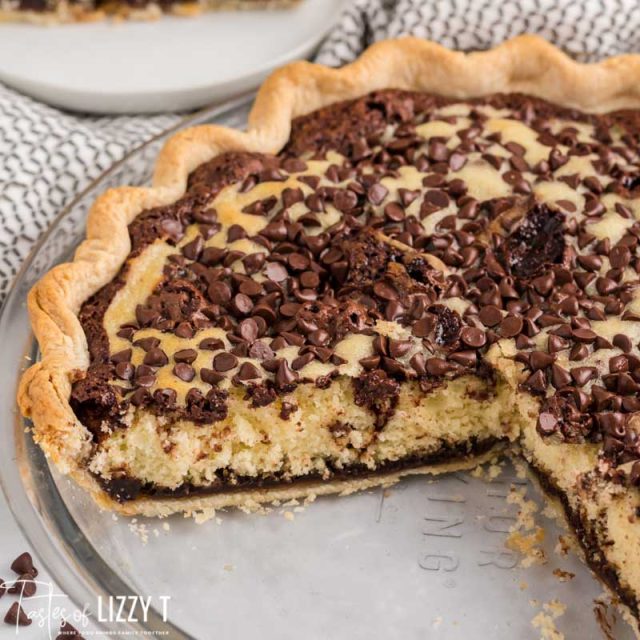 3 quarters of a chocolate chip pie