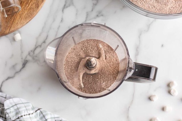 hot cocoa in a food processor