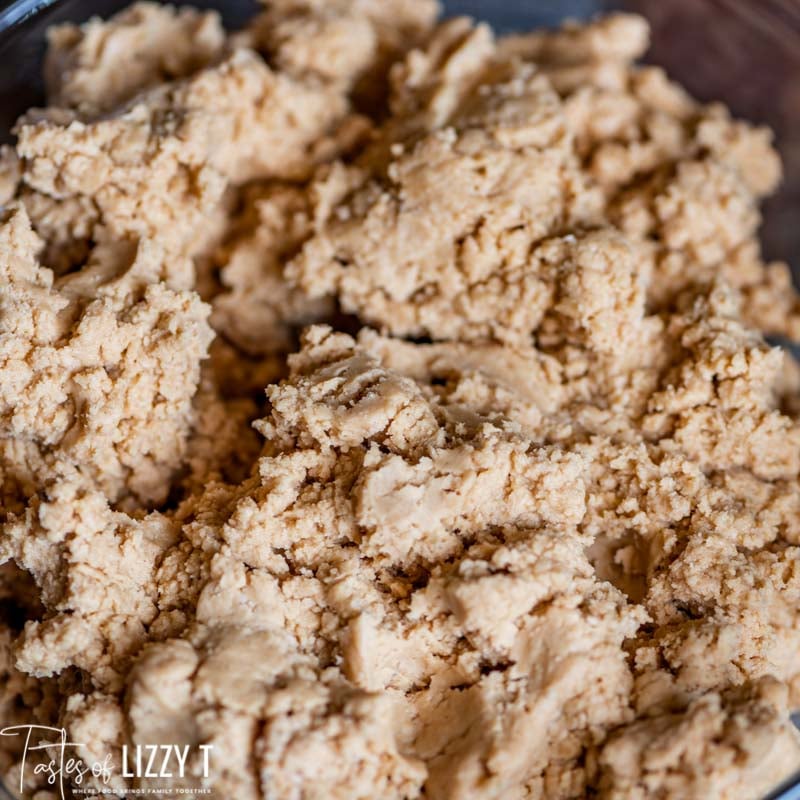 peanut butter buckeye filling in a bowl