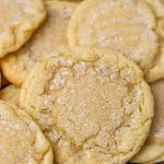 pile of sugar cookies on a plate