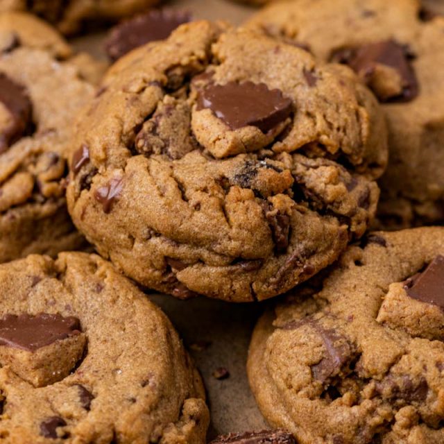 peanut butter cookies with reese's cups on a plate