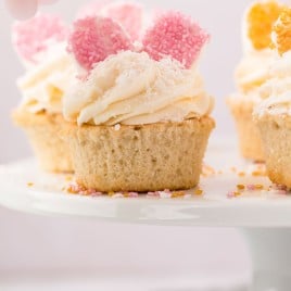 easter bunny cupcake with marshmallow ears