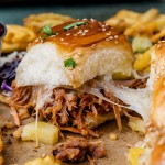 pulled pork hawaiian slider with pineapple