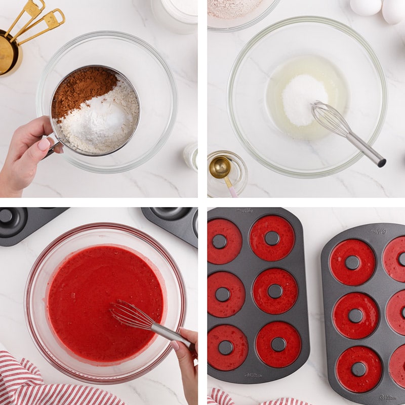 how to make red velvet donut batter