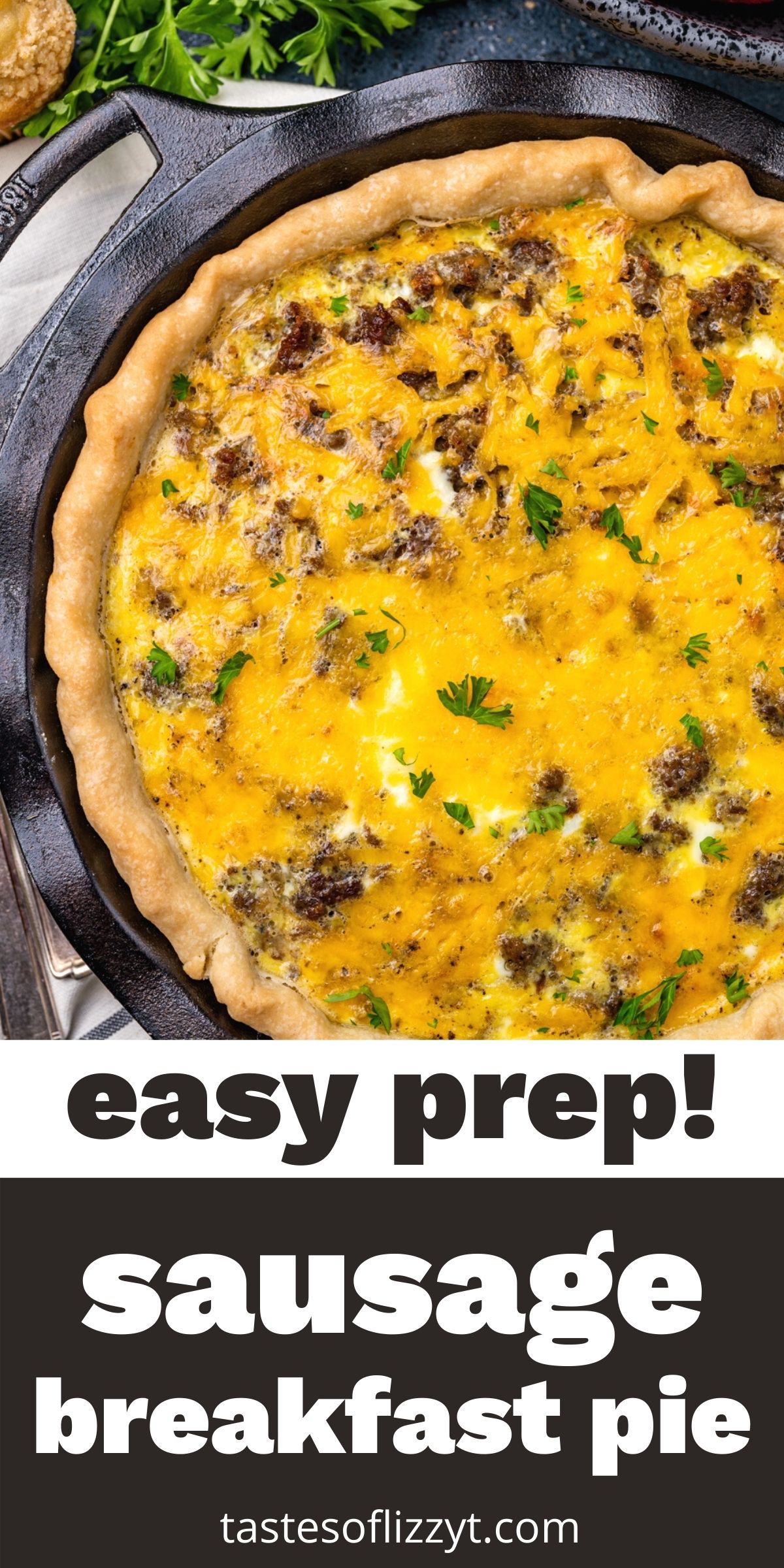 This recipe combines three essential breakfast foods — sausage, eggs and cheese — and bakes them inside a flaky pie crust. The result is a delicious dish that’s ideal for weekend brunch or a holiday breakfast. via @tastesoflizzyt