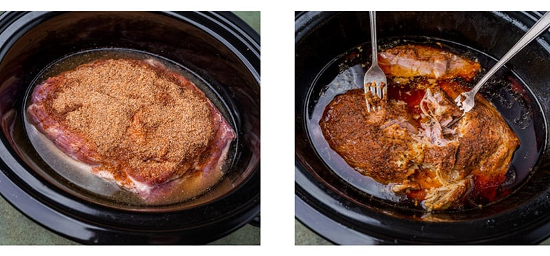 pork roast in a slow cooker