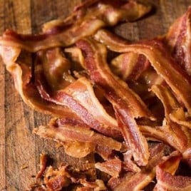 bacon on a cutting board