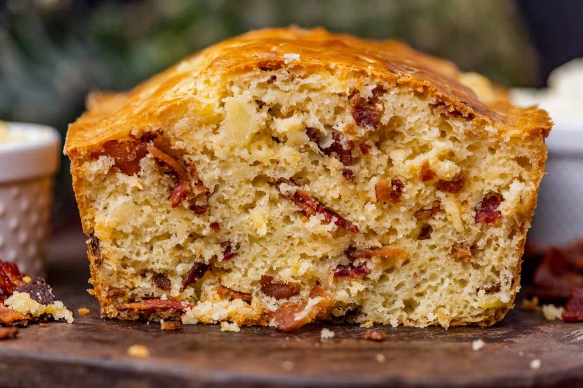 a slice of bacon pineapple bread