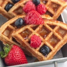 waffles with fresh berries