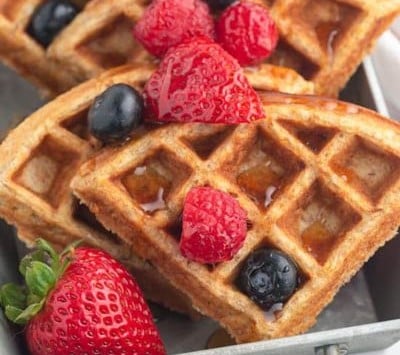 waffles with fresh berries