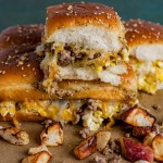 ground pork breakfast sliders with potatoes