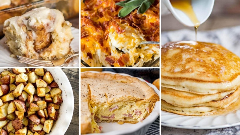 collage of easter brunch ideas