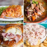 collage of ham recipes