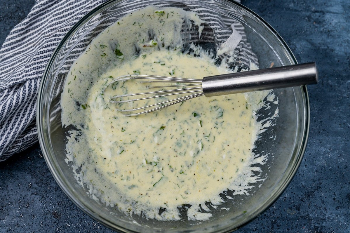 greek yogurt chicken marinade in a bowl