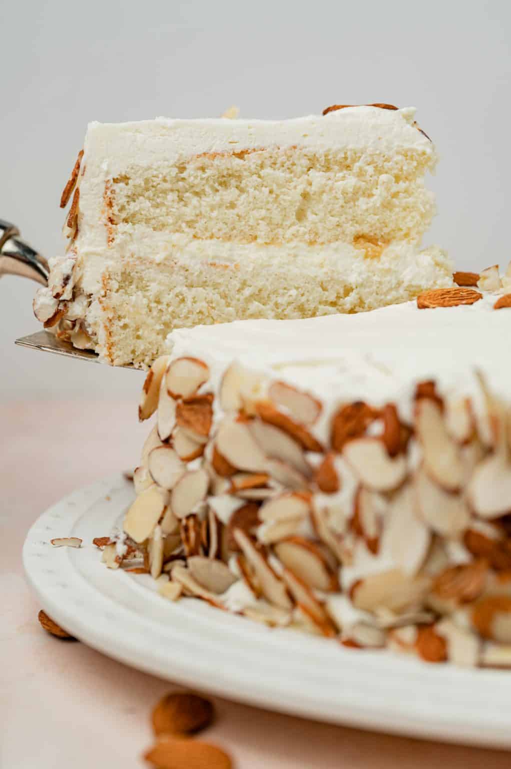 Almond Cream Cake {Velvety Cake} Tastes of Lizzy T