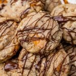closeup of chocolate chip tropical mango cookies