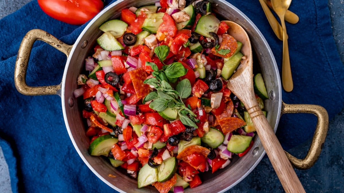 Healthy Antipasto Salad {Easy Side Dish} Tastes of Lizzy T