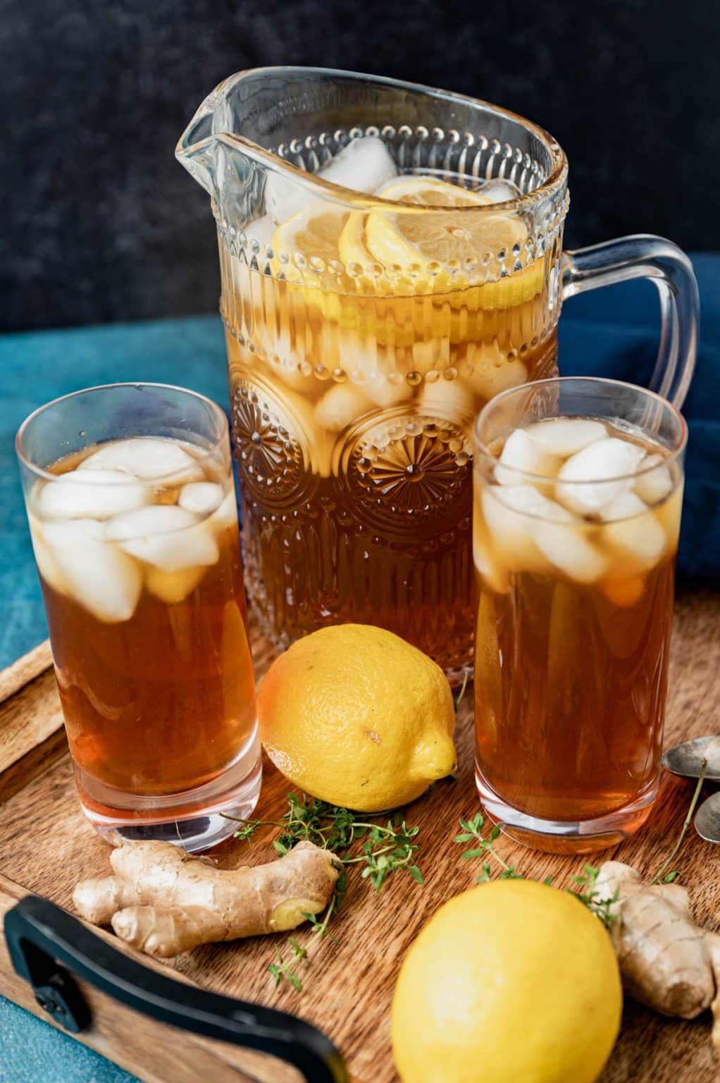 Lemon Ginger Iced Tea {Summer Drink Recipe} Tastes of Lizzy T