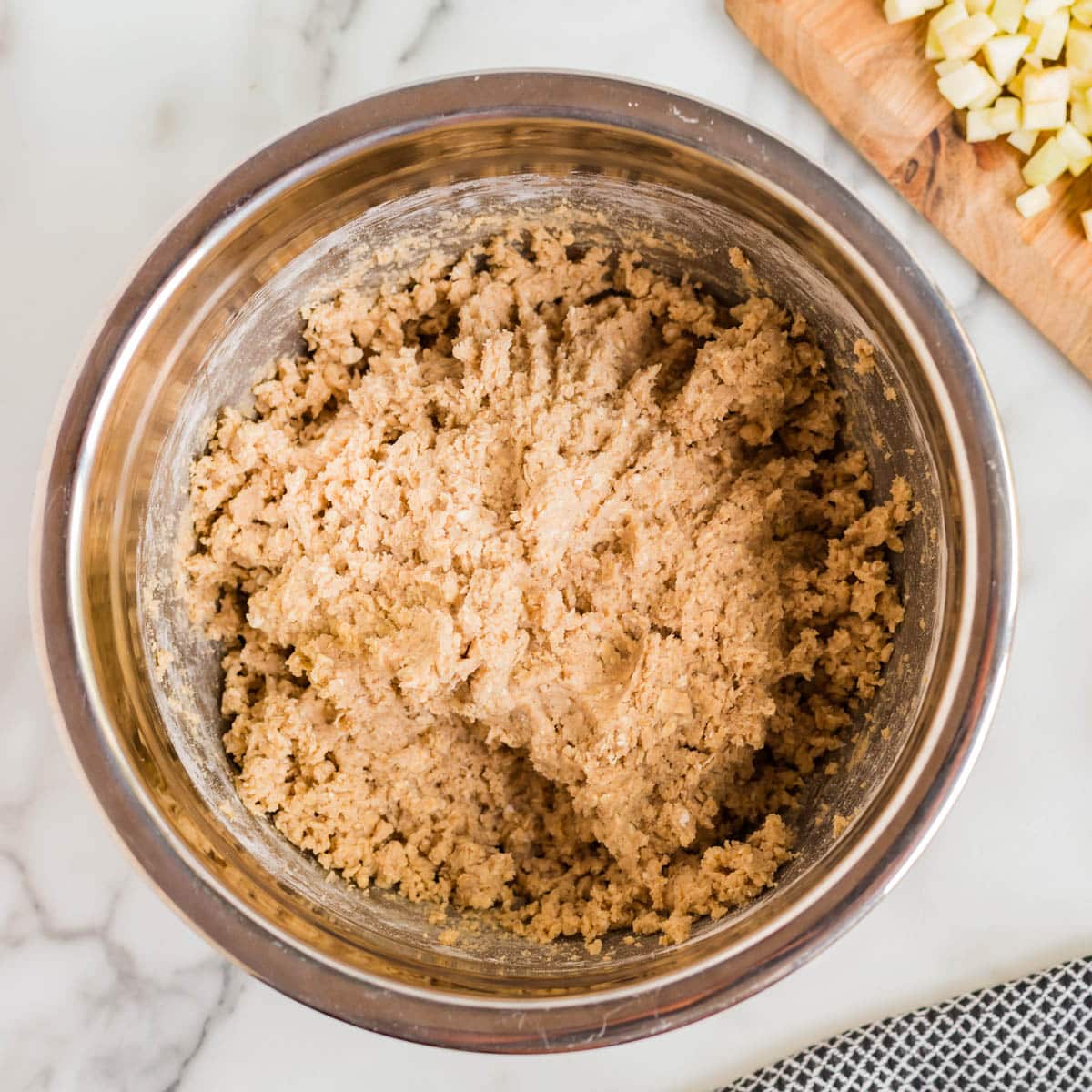 oatmeal cookie dough in a bowl