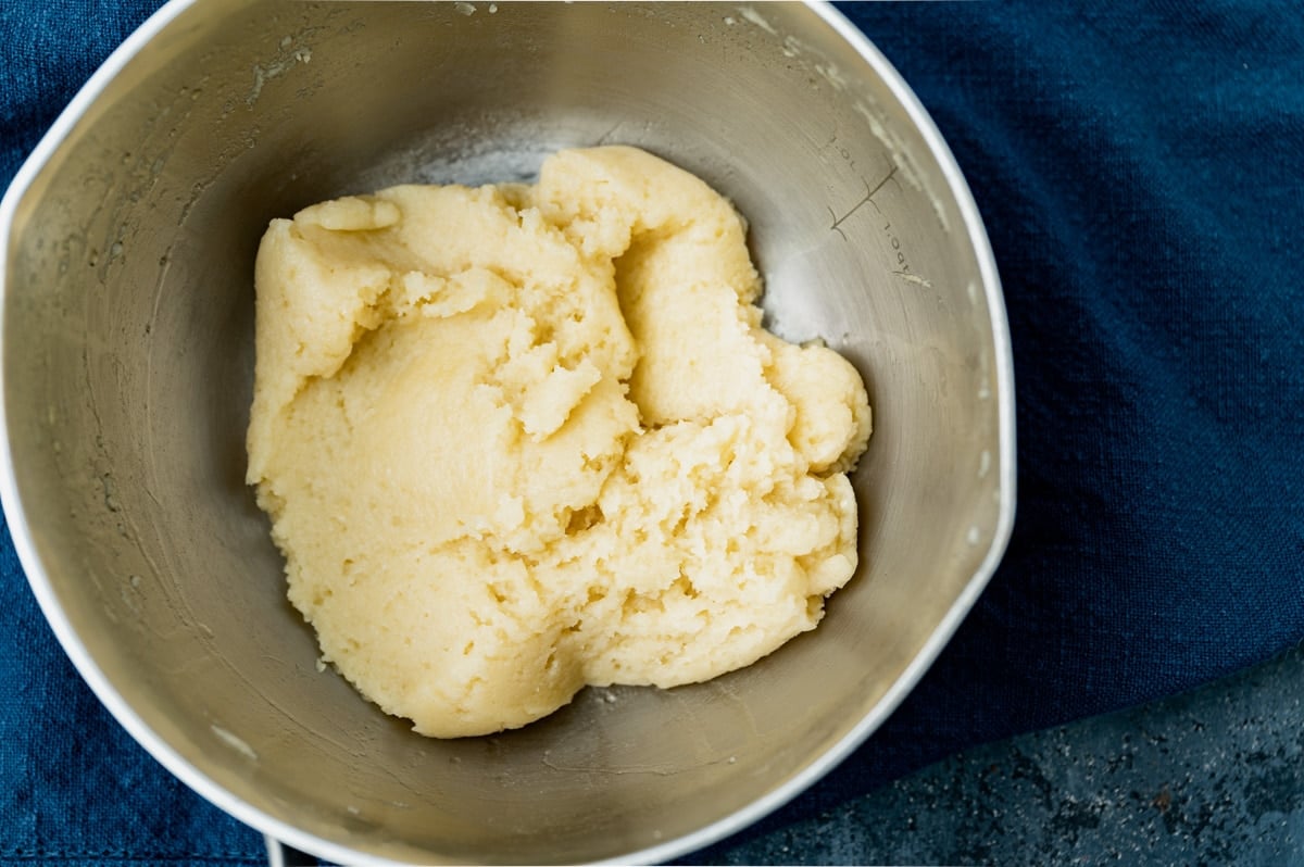 cream puff dough in a saucepan
