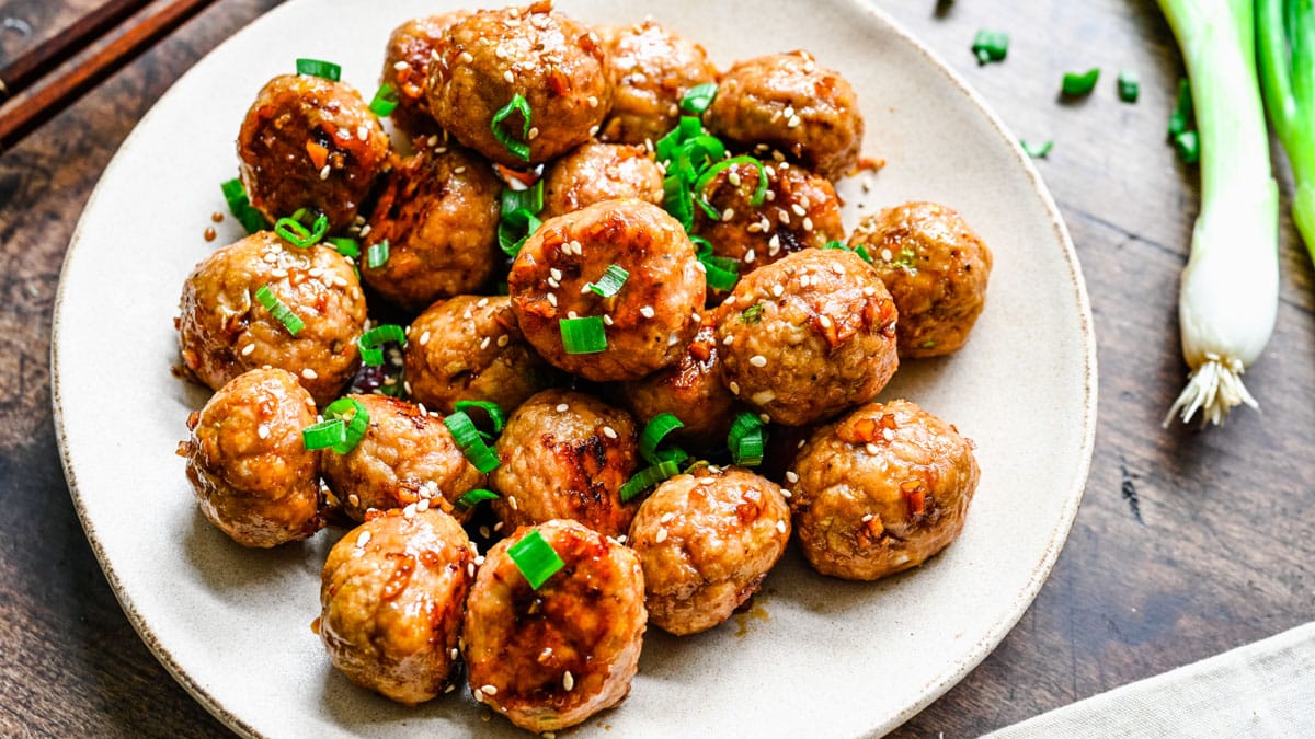 Teriyaki Turkey Meatballs Recipe Tastes of Lizzy T