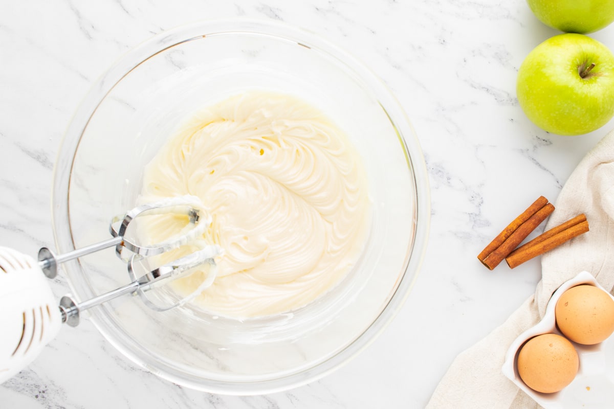 cheesecake batter in a bowl