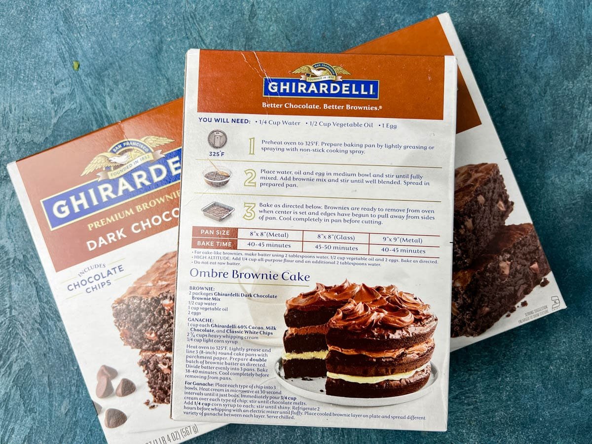 3 ghirardelli brownie mixes