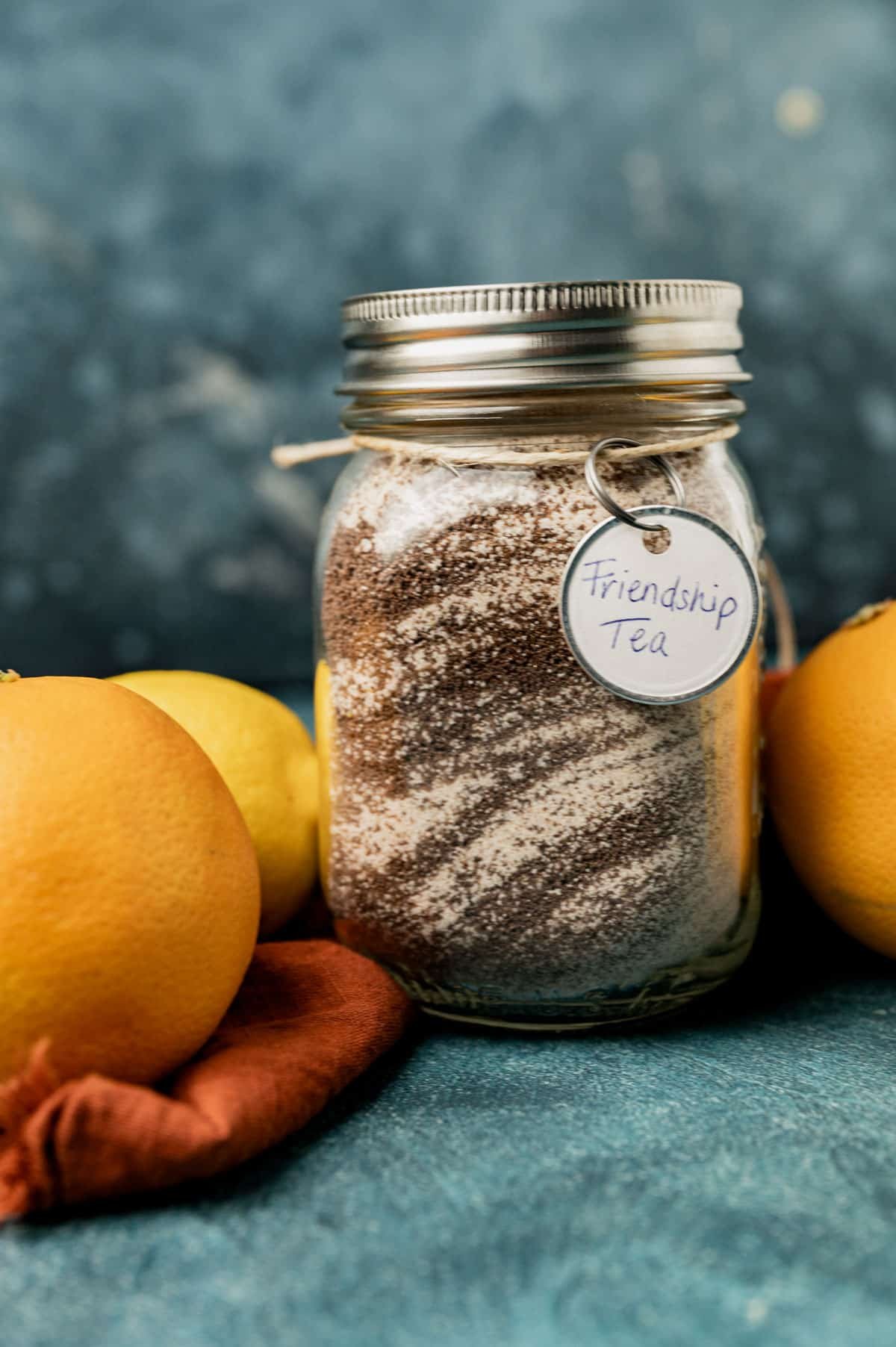 a jar of friendship tea homemade mix