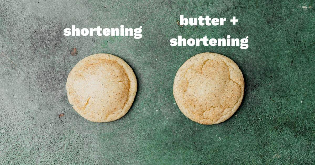 shortening cookie and a butter cookie on a table