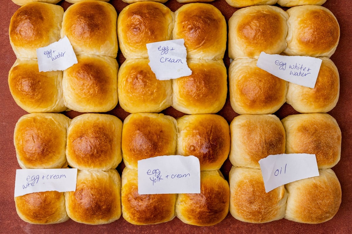 bread washes on dinner rolls