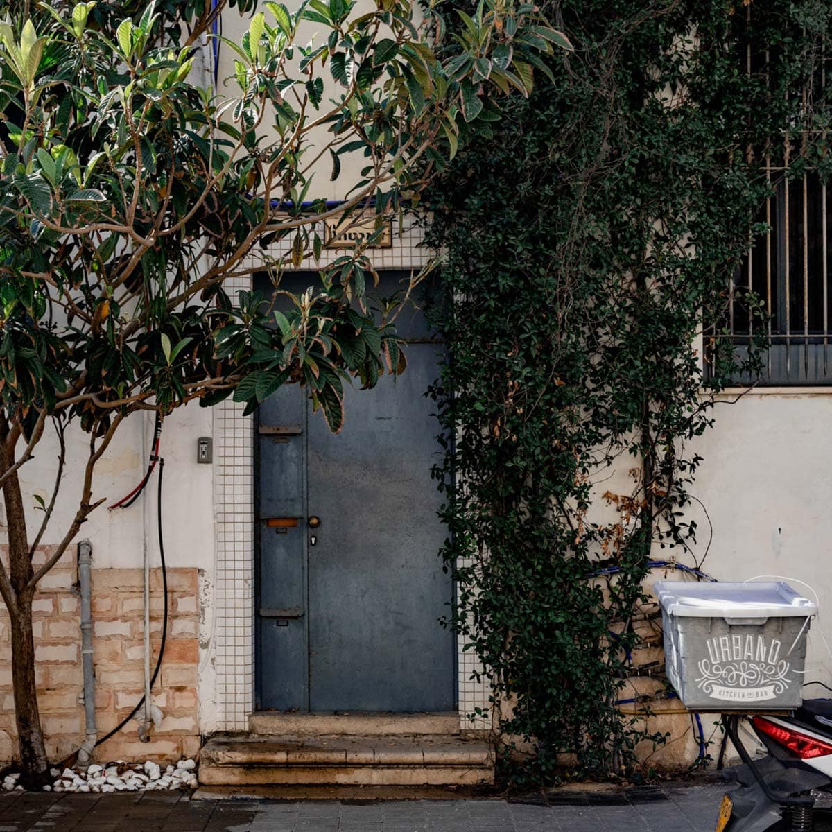 a doorway on a street in Jaffa