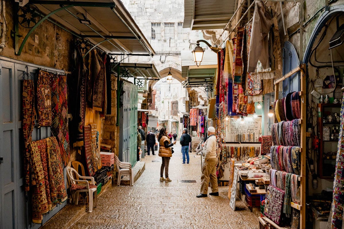 a market street in Jerusalem