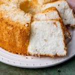 slices of angel food cake on a plate