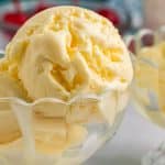 vanilla frozen custard in a glass bowl