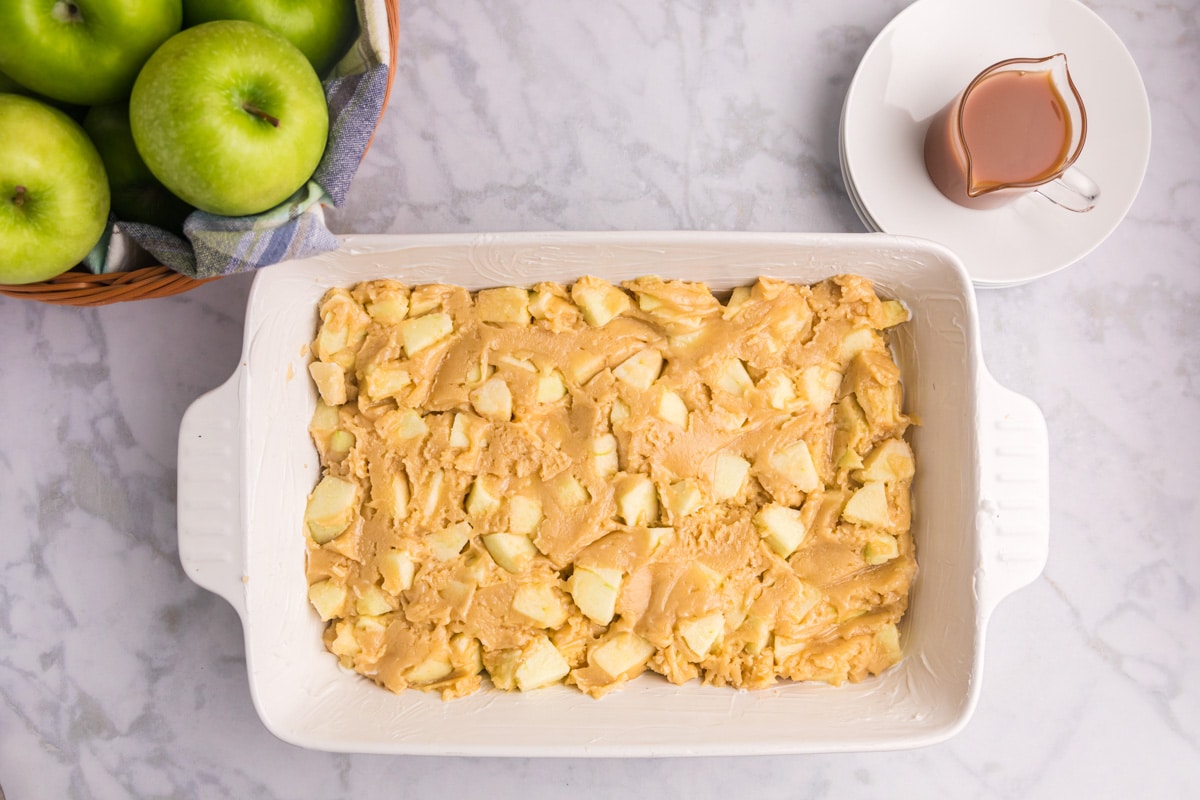 unbaked apple dapple cake