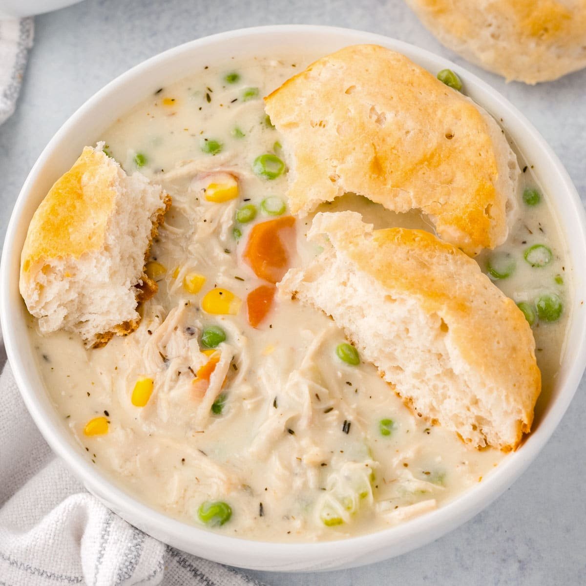 Chicken Pot Pie Soup with Puff Pastry - On Sutton Place