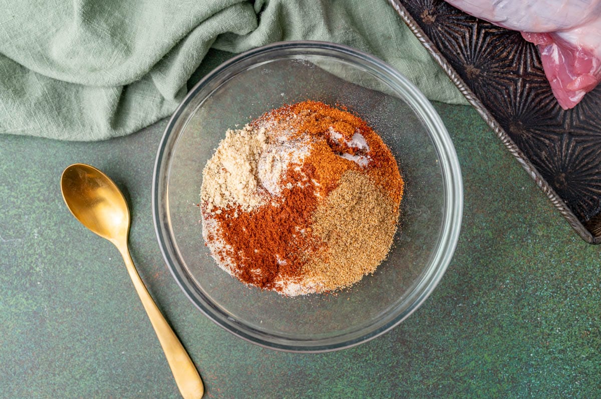 pork rub spices in a bowl on a table